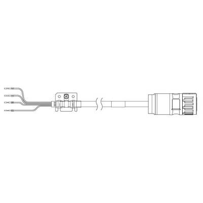 OMRON 1S series servo motor power cable, 10 m, non braked, 400 V: 11 kW & 15 kW - 1