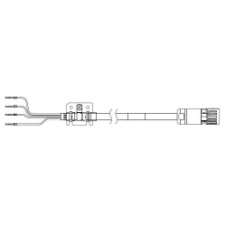 OMRON 1S series servo motor power cable, 10 m, non braked, 400 V: 4 kW to 5.5 kW - 1