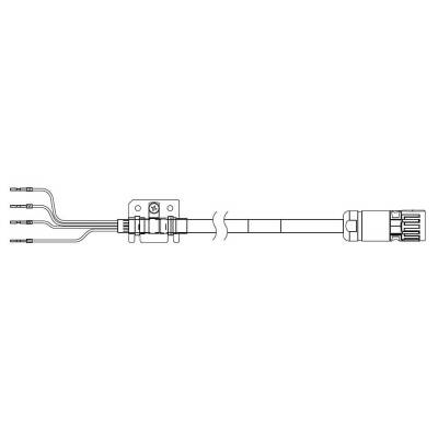 OMRON 1S series servo motor power cable, 10 m, non braked, 400 V: 4 kW to 5.5 kW - 1