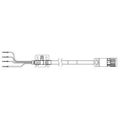 OMRON 1S series servo motor power cable, 10 m, non braked, 400 V: 7.5 kW - 1