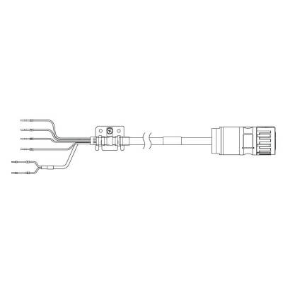 OMRON 1S series servo motor power cable, 10 m, with brake, 400 V: 11 kW & 15 kW - 1