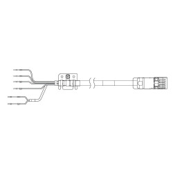 OMRON 1S series servo motor power cable, 10 m, with brake, 400 V: 4 kW to 5.5 kW - 1