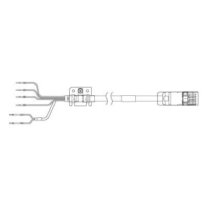 OMRON 1S series servo motor power cable, 20 m, with brake, 400 V: 4 kW to 5.5 kW - 1