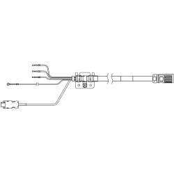 OMRON 1SA series servo hybrid cable, 10 m, non braked, 230V: 200-750W - 1