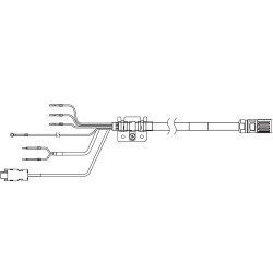 OMRON 1SA series servo hybrid cable, 10 m, with brake, 230V: 200-750W - 1