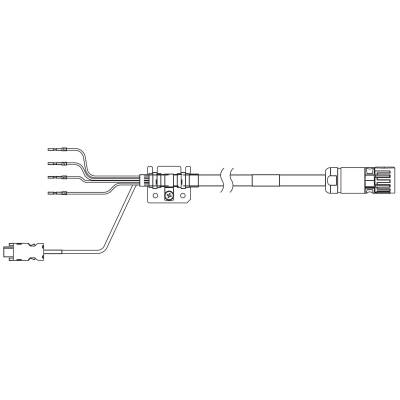 OMRON 1SA series servo hybrid cable, 15 m, non braked, 230 V: 1 kW to 1.5 kW, 400 V: 750 W to 3 kW - 1