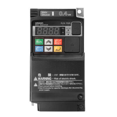 OMRON 3G3MX2 inverter drive, 0.75/1.1 kW (HD/ND), 5.0/6.0 A (HD/ND), 200 VAC, 1~ input, sensorless vector, w/o heatsink - 1