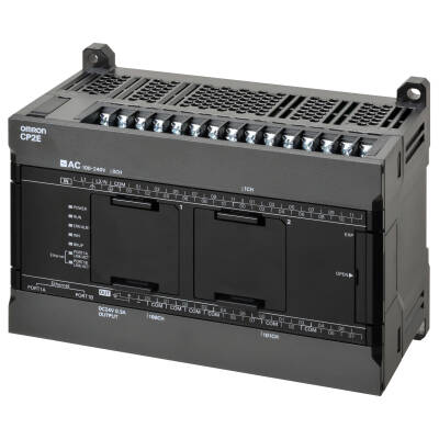 OMRON CP2E series compact PLC - Network type; 24 DI, 16 DO; NPN output; Power supply 220 VAC; 10 kStep Program memory - 1