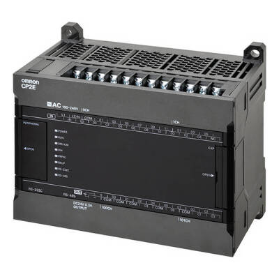 OMRON CP2E series compact PLC - Standard Type; 18 DI, 12DO; NPN output; Power supply 24 VDC; 8 kStep Program memory - 1