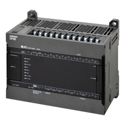 OMRON CP2E series compact PLC - Standard Type; 18 DI, 12DO; PNP output; Power supply 24 VDC; 8 kStep Program memory - 1