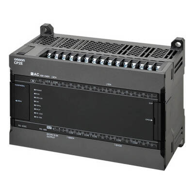 OMRON CP2E series compact PLC - Standard Type; 24 DI, 16 DO; NPN output; Power supply 24 VDC; 8 kStep Program memory - 1