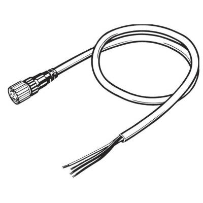 OMRON DeviceNet thin cable, straight M12 connector (female) to open ends, 0.5 m - 1