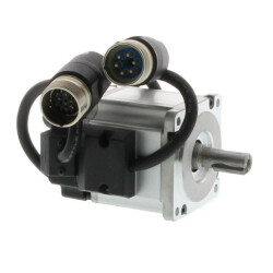 OMRON G-Series AC servo motor, 100 W, 200 VAC, 3000 rpm, 0.32 Nm, incremental, with circular connector - 1