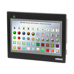 OMRON HMI dokunmatik ekran, 10,1 inç WVGA (800 x 480 piksel) TFT renk, Ethernet + USB Host - 1