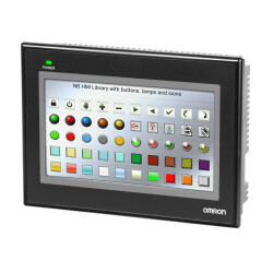 OMRON HMI dokunmatik ekran, 7 inç WVGA (800 x 480 piksel) TFT renk - 1