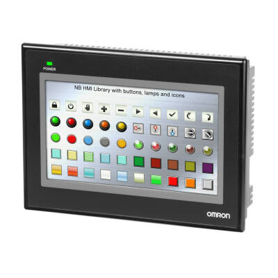 OMRON HMI dokunmatik ekran, 7 inç WVGA (800 x 480 piksel) TFT renk, Ethernet + USB Host - 1