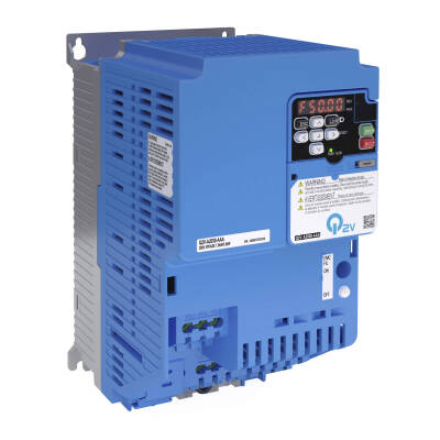 OMRON Inverter Q2V 200V, ND 82A 22kW, HD 75A 18.5kW, with integrated EMC C3-Filter, max. output freq. 590Hz - 1