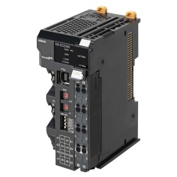 OMRON NX-series EtherCAT Coupler, 2 ports, 250 µs cycle time, 63 I/O units, max I/O current 10 A, screwless push-in connector, delivered with end cover - 1