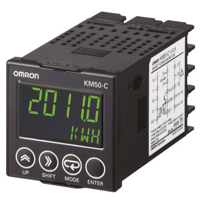 OMRON Power monitor, on-panel 48x48mm with LED display, single phase / 2-wire,three-phase / 3-wire, Compoway/F and Modbus - 1