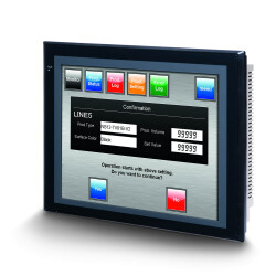 OMRON Programlama terminali(HMI / dokunmatik ekran), 12.1 inç, TFT, 256 renk (32,768 renk .BMP/.JPG için), 800x600 piksel, 2 x RS-232C port, 60MByte hafıza, 24 VDC, siyah çanta - 1