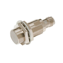 OMRON Proximity sensor, inductive, nickel-brass, short body, M18, shielded, 8 mm, DC, 3-wire, NPN NO, M12 connector - 1