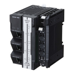 OMRON Sysmac NX1 Modular CPU, 5MB program and 33.5MB data memory , built-in EtherCAT (0 servo axes, 4 PTP axes, total 64 EtherCAT nodes), 2 Ethernet ports (OPC-UA and EtherNet/IP) - 1