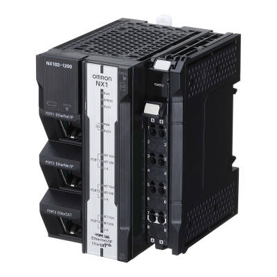 OMRON Sysmac NX1 Modular CPU, 5MB program and 33.5MB data memory , built-in EtherCAT (2 servo axes, 4 PTP axes, total 64 EtherCAT nodes), 2 Ethernet ports (OPC-UA and EtherNet/IP) - 1