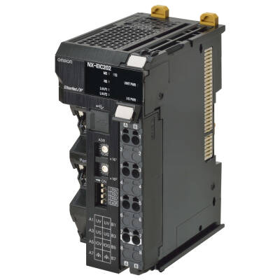 OMRON Uzak I/O, NX, EtherNet/IP Coupler, 63 I/O ünitesi, bağımsız güvenlik kontrolcüsünü destekler, 10A max - 1