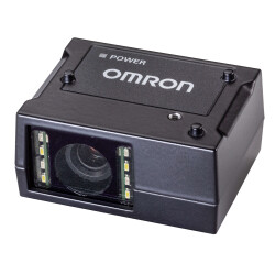 Omron - V320-F081W12M-NNP V320 Code reader, 1.2 MP monochrome, Wide view, Fixed focus 81 mm, No outer light, 1D/2D decoder, RS-232, Ethernet via USB, IP40 - 1