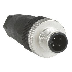 XZCC12MDM40B - M12-4 Pin Düz Erkek PG7 Soket Vida Baplantılı -40..+85 - 1