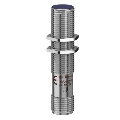 XS112BLNAM12 - M12 Endüktif Sensör NPN NA Düz Kafa 2mm Alg.L=53mm, M12-4 Pin Soketli - 1