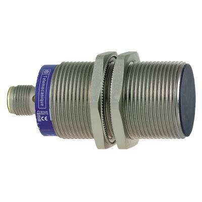 XS1M30KP340D - M30 Endüktif Sensör PNP veya NPN 1NO+1NK Düz Kafa 15mm Alg.L=72mm, M12-4 Pin Soketli - 1