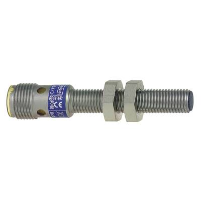 XS108BLPAM12 - M8 Endüktif Sensör PNP NA Düz Kafa 1,5mm Alg.L=62mm, M12-4 Pin Soketli - 1