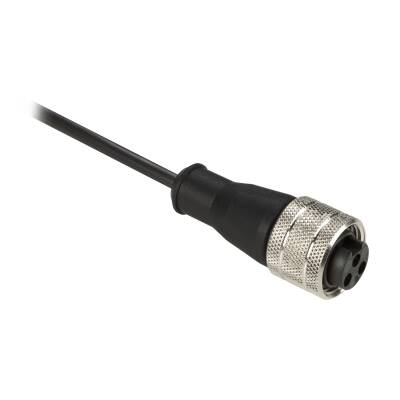 XZCP1865L5 - Pre wired connectors XZ, straight female, 1/220 UNF, 3 pins, cable PUR 5 m - 1